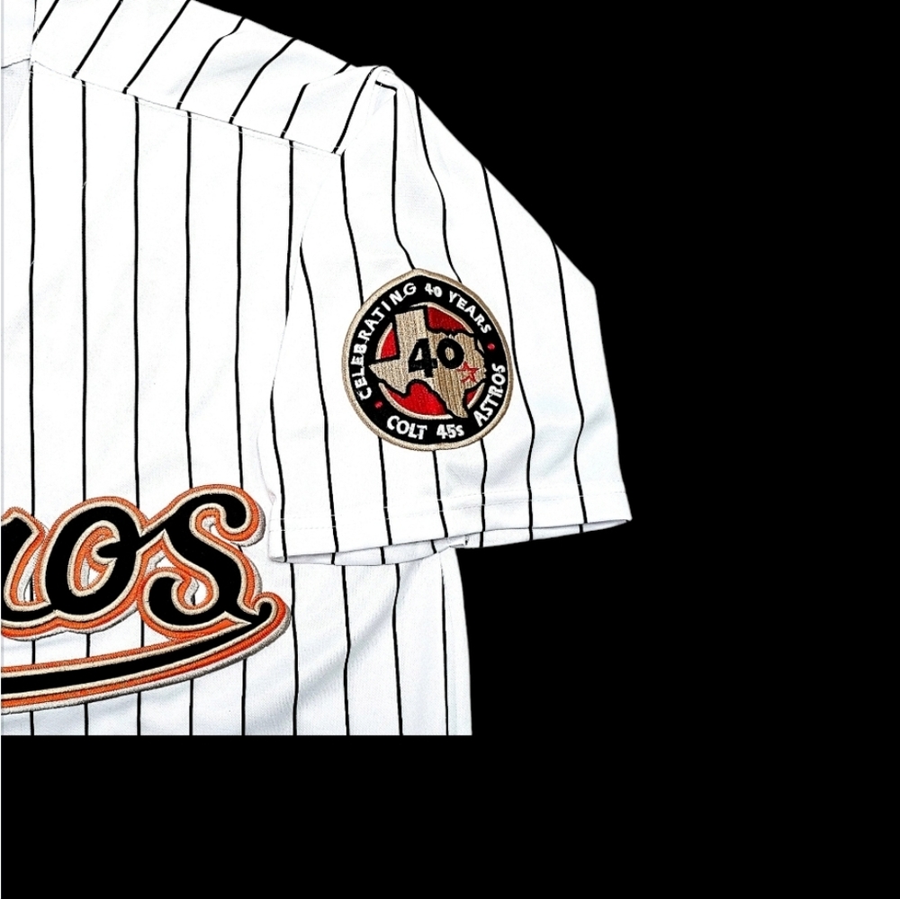 Craig Biggio Houston Astros Jersey 2001 Throwback NEW with 2 Patches! SALE! - Picture 3 of 4